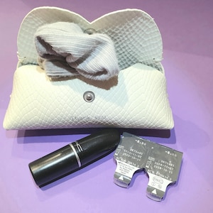 Python Print Leather Mini Pouch, Small Leather Pouch, Lipstick Case, Personalized Gift for Her, Handmade Leather Pouch