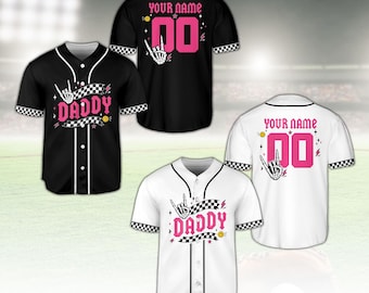 Personalized Skeleton Hand Baseball Jersey, Rocker Birthday Party Shirt, Custom Name Number Jersey, Toddler Youth Adult Rock Star Apparel