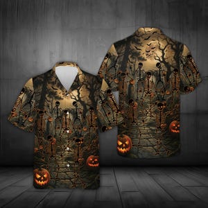 Camp Cryptid Shirt, Funny Paranormal Hawaiian Shirt, Mens Womens Button Up, Sasquatch Beach Wear, Mothman Gift, Alien UFO Pattern Top