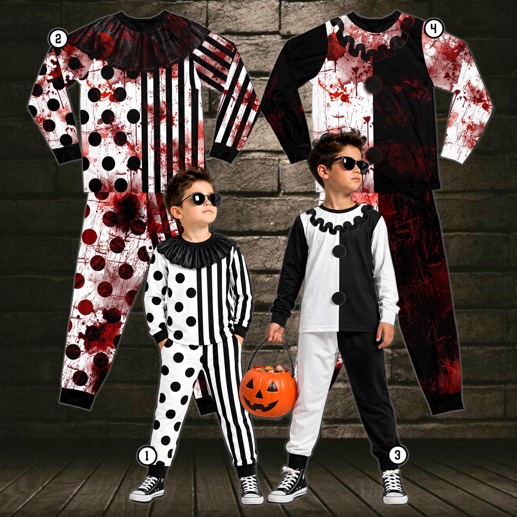 Pierrot Kids Clown Costume - Etsy