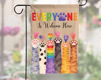 Progress Pride Flag, Inclusive LGBTQ+ Rainbow Garden Flag, Outdoor Diversity Yard Decor, Transgender & POC Inclusive Pride Banner