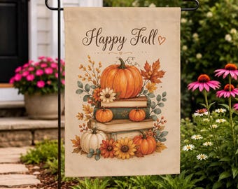 Herbstliche Gartenflagge, Herbstliche Gartendeko, Kürbisfeld-Schild für draußen, Gartendeko für Thanksgiving, Erntekürbisflagge, Herbstliche Verandadeko im Landhausstil