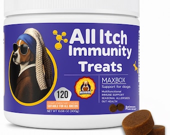 Golosinas para aliviar la alergia canina: picazón, piel y refuerzo inmunitario