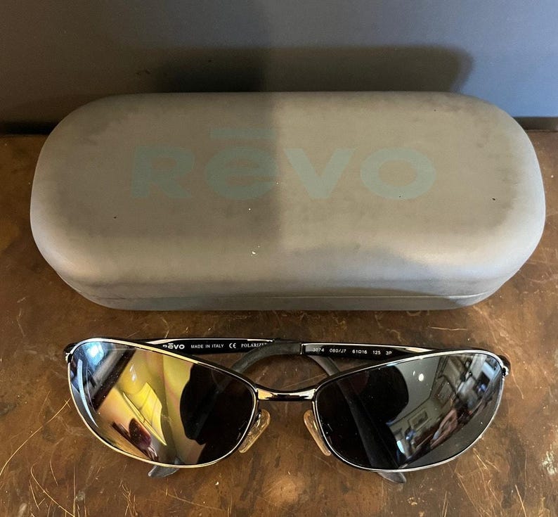 Revo 3074 Polarized Sunglasses Frames | Gunmetal Made in Italy | 61-16-125 image 4