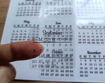 2026 Mini Calendar Stickers Date Planner - Bullet Journal Accessories ...