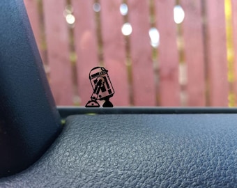 Calcomanía oculta del robot R2D2 - Calcomanía para coche SUV con huevo de Pascua