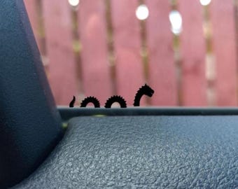 Calcomanía oculta del mini monstruo del Lago Ness - Calcomanía de huevo de Pascua para coche y SUV