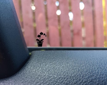 Pegatina oculta de flor de orquídea - Huevo de Pascua para bicicleta, portátil, espejo y coche