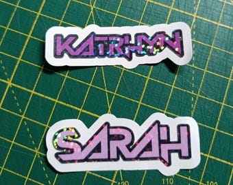 Pegatina con nombre personalizada estilo Kpop - Regalo personalizado para fans de Demon