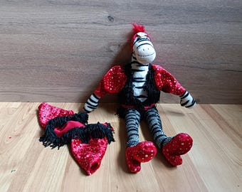 Peluche de cebra Jellycat Burlesque Babe, retirado y raro — Peluche vintage coleccionable — Con etiquetas