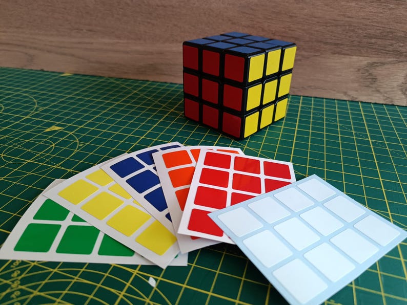 3x3 Full Set Replacement Stickers for Magic Puzzle Cube - Etsy
