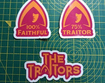 Pegatinas inspiradas en Traidores – Juego de Realidad Divertido – Portátiles, Botellas y Diarios