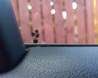 Mini Monstera Pegatina Oculta - Huevo de Pascua para Bicicleta, Portátil, Espejo y Coche