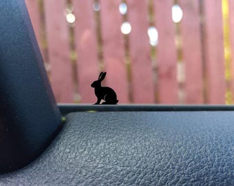 Vinilo adhesivo de mini conejo - Adhesivo minimalista de animal del bosque - Adhesivo oculto - Huevo de Pascua para coche/SUV