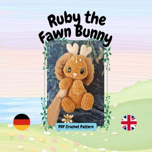 Ruby the Fawn Bunny Crochet Pattern, PDF Crochet Pattern