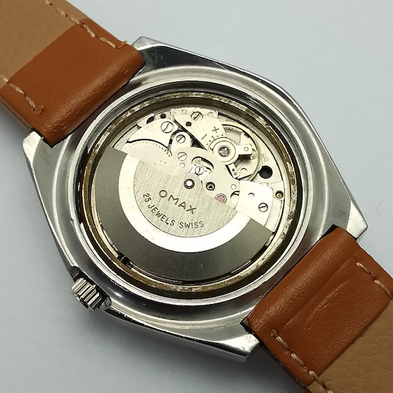 5点おまとめ　vintage onyx grass ビンテージ　オニキス Vintage Omax 5 Crystal Automatic 3532G Men Watch Day Date Brown