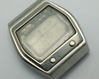 Seiko Quartz LC A031-5019 Vintage Watch For Parts Men Japan Silver 37mm Repair