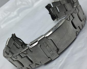Vintage Seiko 19mm Stainless Steel Watch Bracelet Curved End Links For Seiko 7S36-00M0