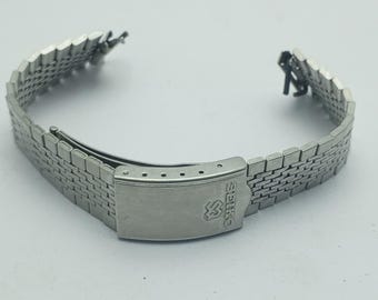 Vintage Seiko 19mm Watch Bracelet A639-5060 Stainless Steel Silver Band Men Japan