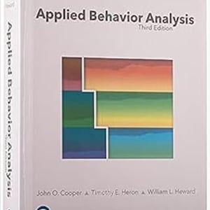 Applied Behavior Analysis 3rd edition by john cooper