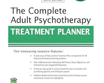 The Complete Adult Psychotherapy Treatment Planner 6th Edition