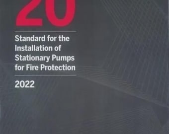 NFPA 20, Standard for the Installation of Stationary Pumps for 2022 - BRAND NEW