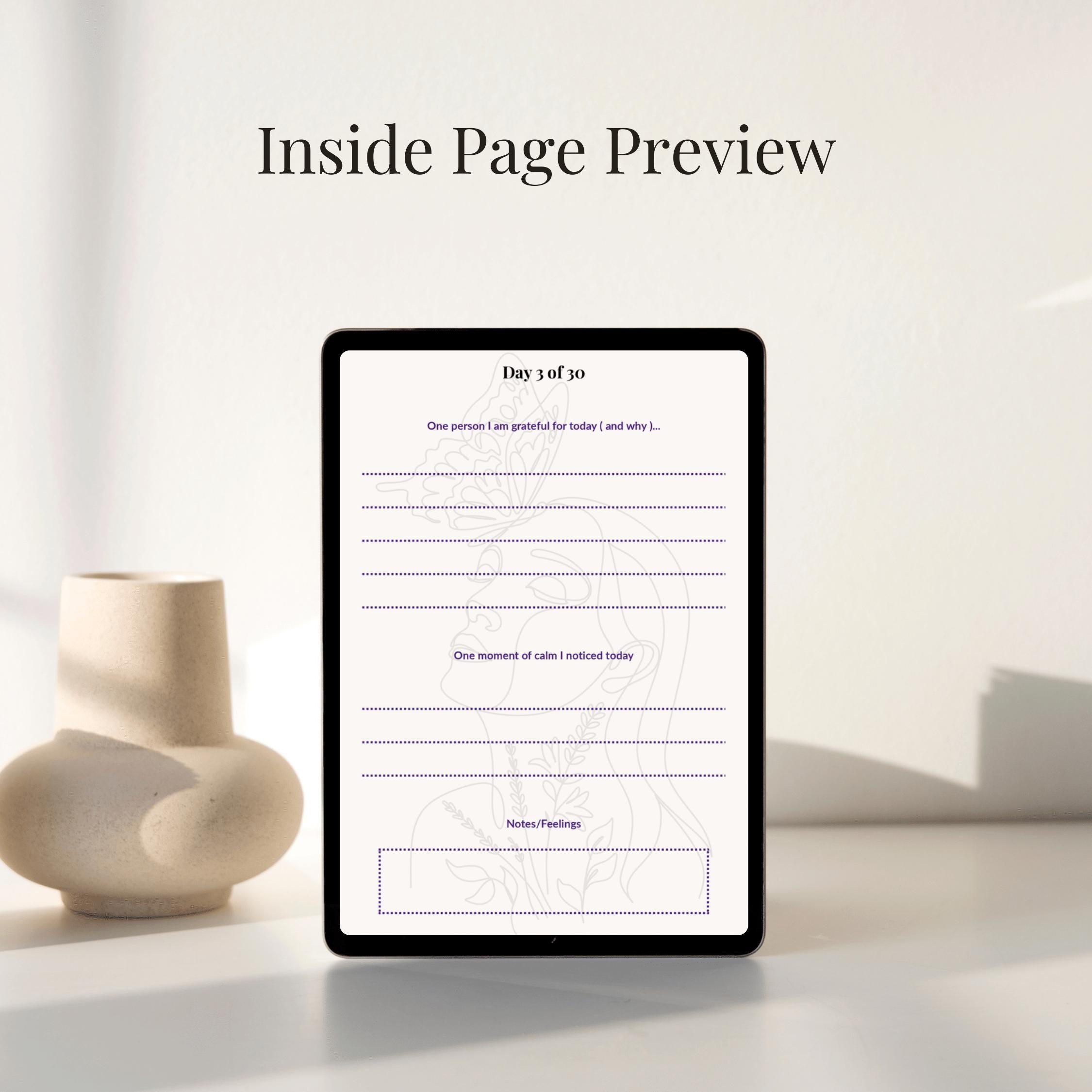 30 Day Gratitude Journal Prompts | Daily Self Care Mindfulness (PDF ...