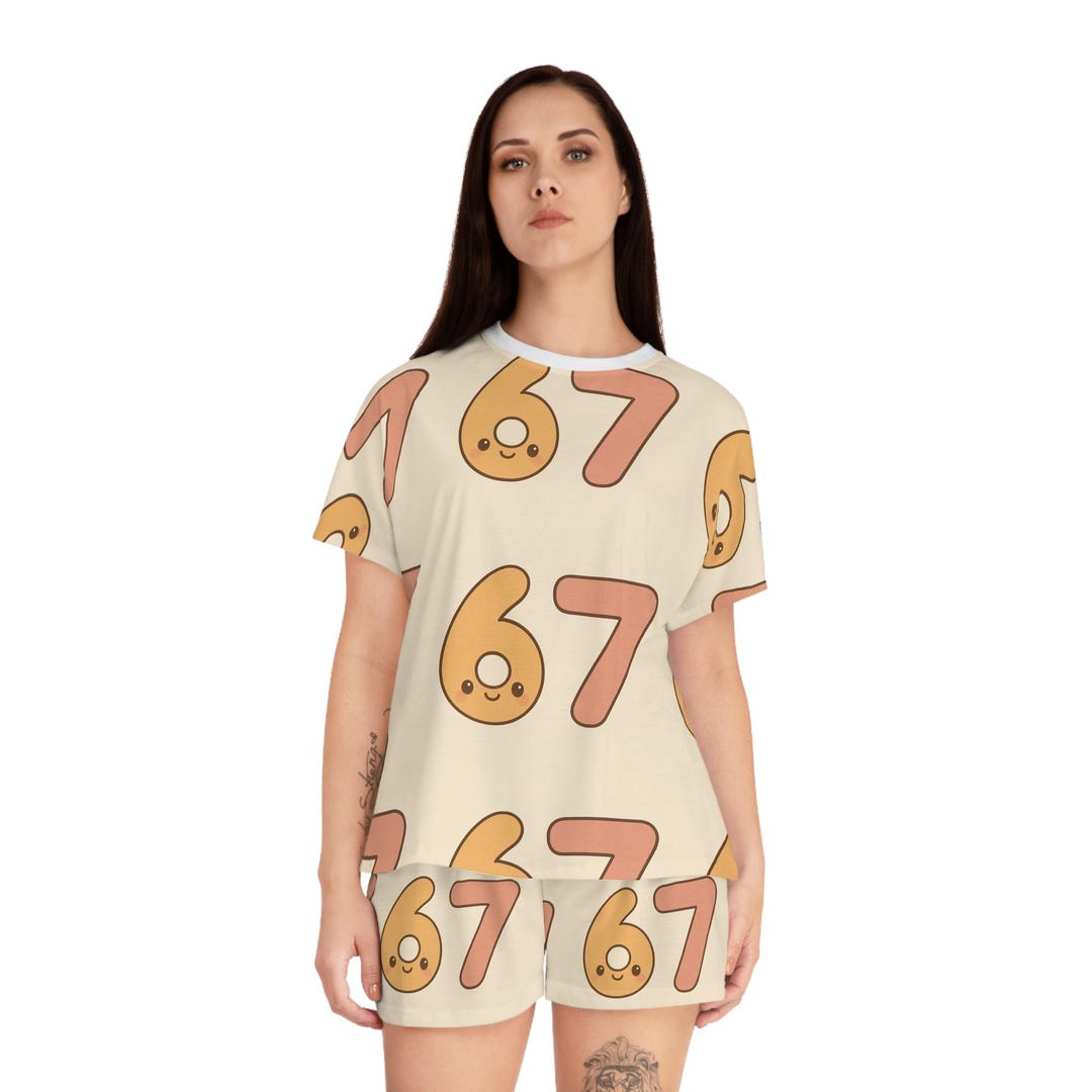67 Pajama Outfit, Six Seven Meme Sleep Pants, Funny Number 67 Pjs, Cute ...