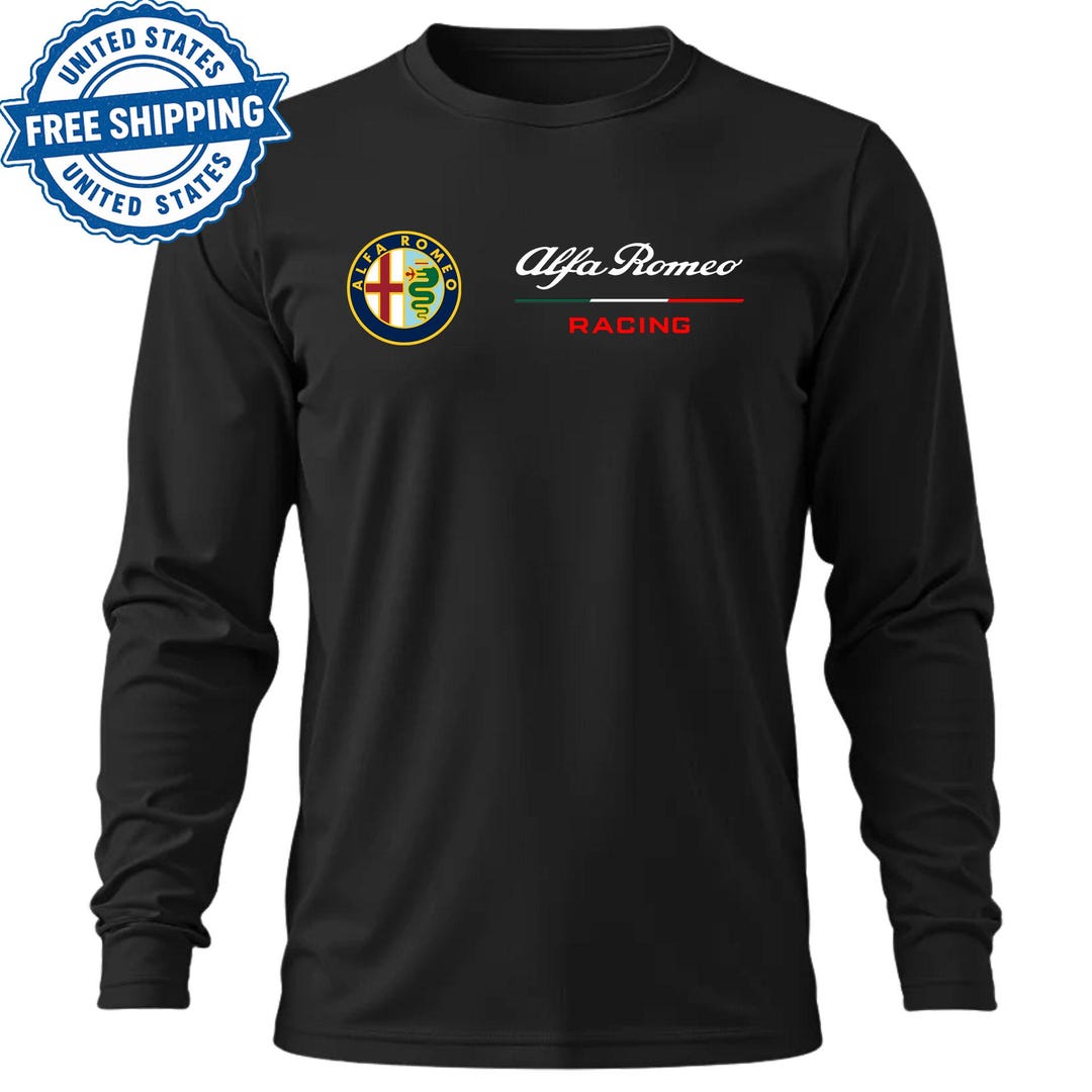 Alfa Romeo Racing Logo T-shirt Long Slevee : Made in USA S-5XL - Etsy
