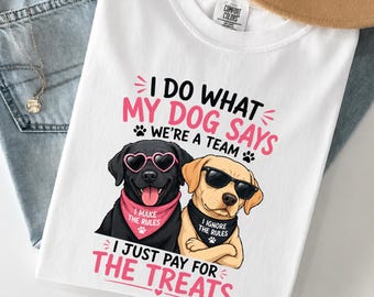 Funny Dog Mom Shirt, Dog Lover Gift, Pet Parent Tee, I Do What My Dog Says Shirt, Cute Dog Owner Shirt, Funny Dog Quote Tee