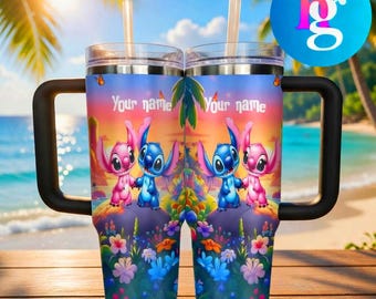 Personalized Stitch Cup – Custom Laser Engraved Tumbler with Name & Logo