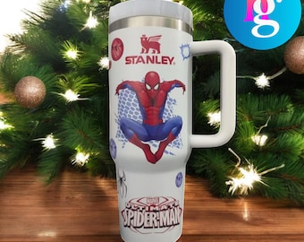 40oz Spider-Man Tumbler – Personalized Superhero Coffee Cup