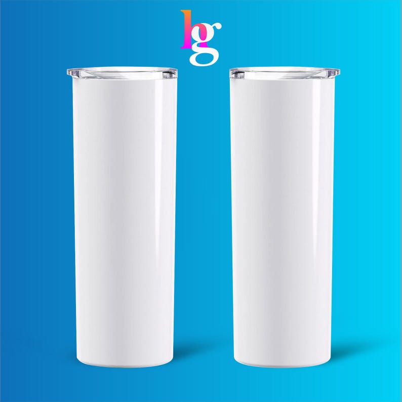 Two white cylindrical containers are shown against a blue background.