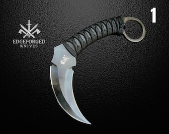 Handmade Karambit | D2 Steel Karambit Knife| Micarta Handle | Leather Sheath