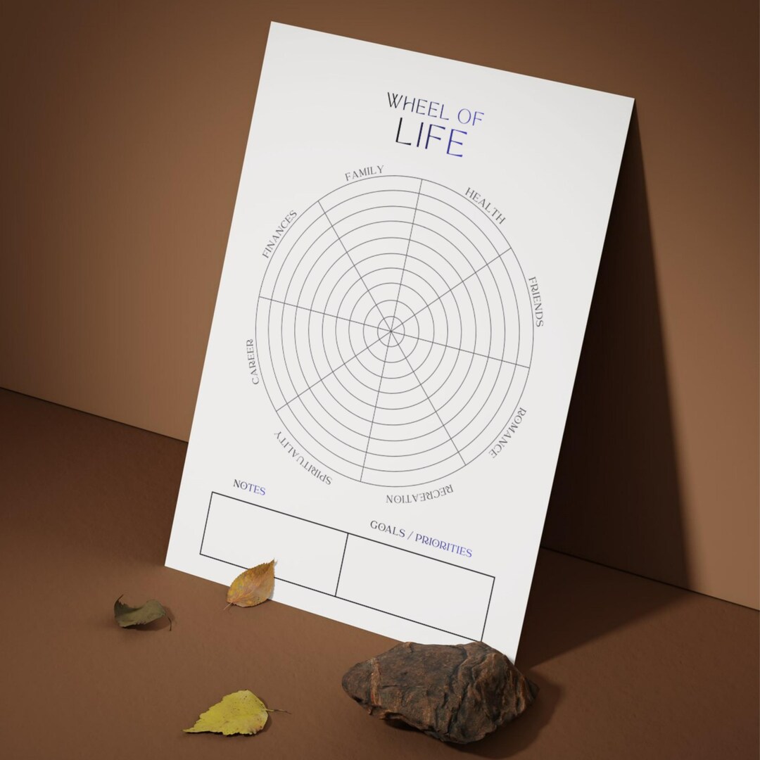 Wheel of Life Printable A4 PDF | Life Balance Assessment Tool | Goal ...