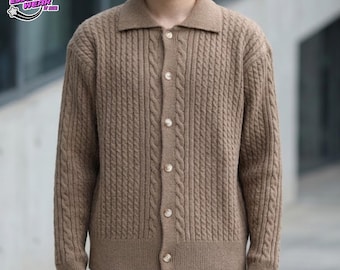 Top de manga larga / Cárdigan informal con botones / Ropa de uso diario / Estilo streetwear Y2K