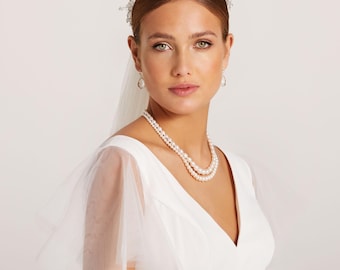 Manches Flottantes en Tulle pour robe de mariée Ivoire Clair à coudre