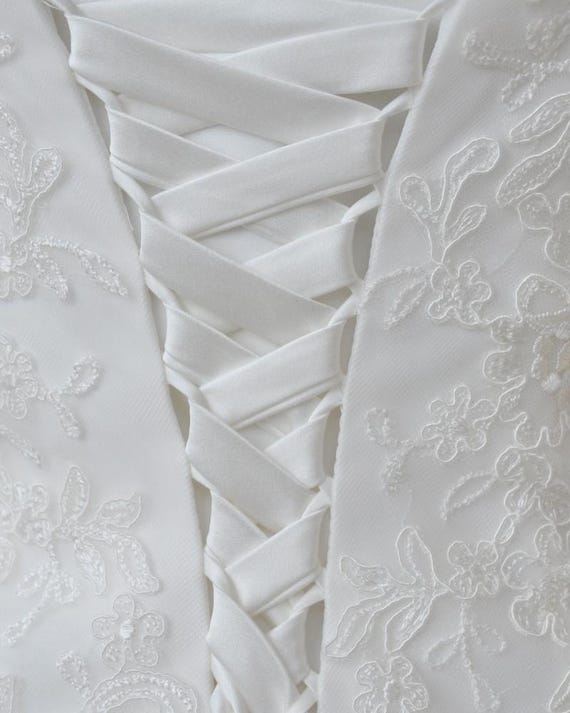 Wedding Dress Lacing Kit  Add Corset Back  2 Boning Pieces With Loops 45  Cm Ivory  2 M Satin Ribbon  Lace-up Back Kit - Etsy