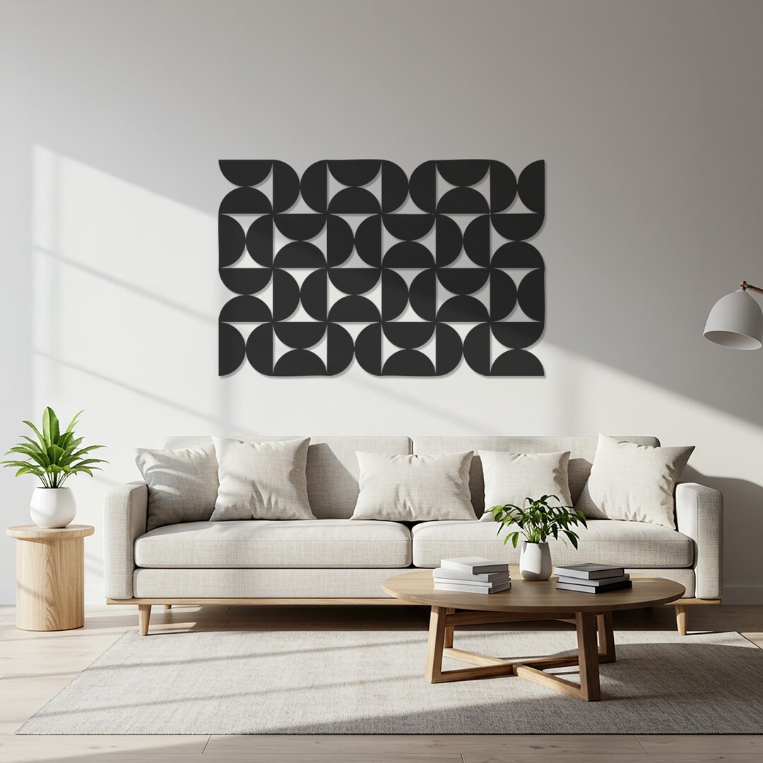 Abstract Geometric Metal Wall Art, Modern Minimalist Wall Decor ...