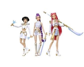 Set di bambole anime KPop Demon Hunter – Rumi, Mira e Zoey, bambole alla moda che cantano, set di giocattoli Kpop Idol, regalo da collezione carino per ragazze, mini bambole