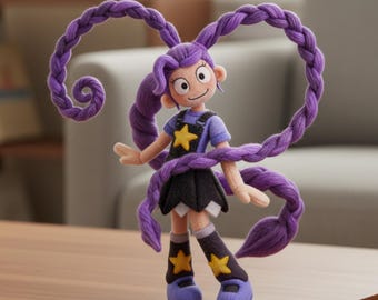 Lily Lovebraids Plüschtier - Poppy Playtime inspirierte Puppe, süßes Horrorspiel-Plüschtier, Geschenk für Gamer, Fan Art Sammlerstück