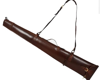 Funda para rifle hecha a mano con correa de transporte de escopeta vintage para caza, viajes y almacenamiento