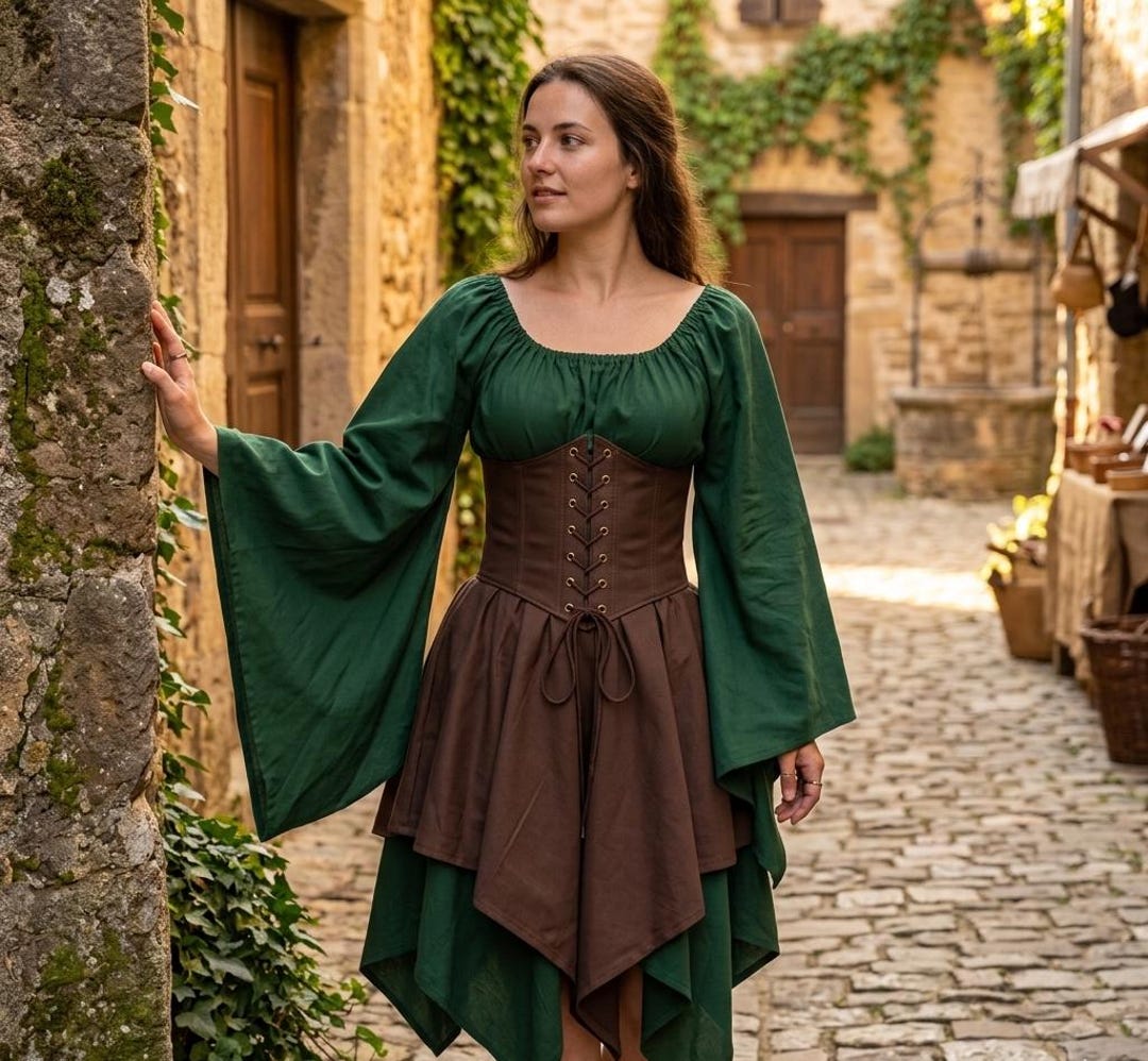 Medieval Elf Costume – Renaissance Fairy Dress With Cape - Etsy Canada