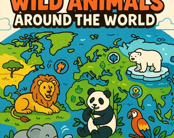 Wild Animals Around the World: Interactive Coloring Adventure for Kids (Ages 7–11) (PDF)