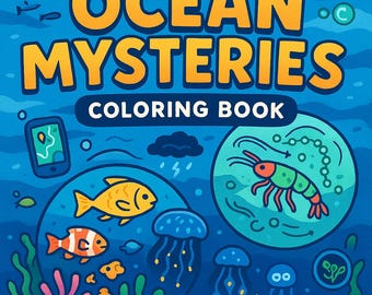 Ocean Mysteries Coloring Book for Kids - Marine Biology Activities (PDF) | STEM coloring
