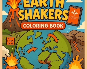 Earth Shakers Coloring Book for Kids | Volcanoes, Earthquakes, Geology (PDF)
