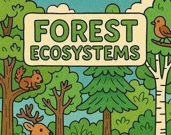 Forest Ecosystems Coloring Book: STEM Learning for Kids (Ages 7-11) (Digital Download)
