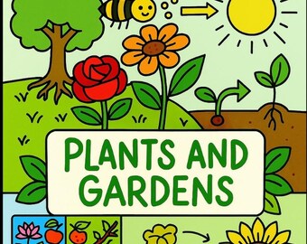 Plants and Gardens Coloring Book: STEM Nature Discovery (Ages 7-11) (Digital Download)