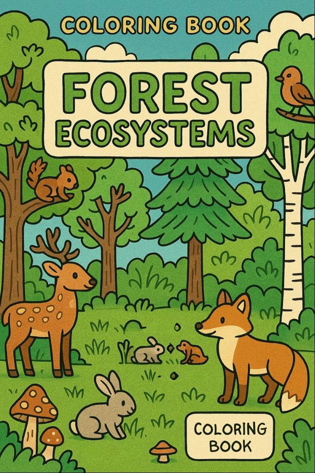 Ecosystem Coloring Forest Ecosystems Coloring Book: STEM Learning for Kids (ages 7-11 ...