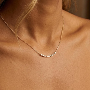 Personalized Morse Code Necklace, Custom Secret Message Jewelry, Dainty Baguette Bar Necklace, Hidden Name Necklace, Mothers Day Gifts